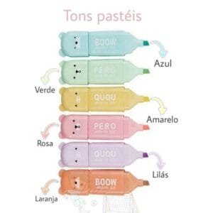 Marca Texto Ursinho - Tons Pastéis ✨🐻