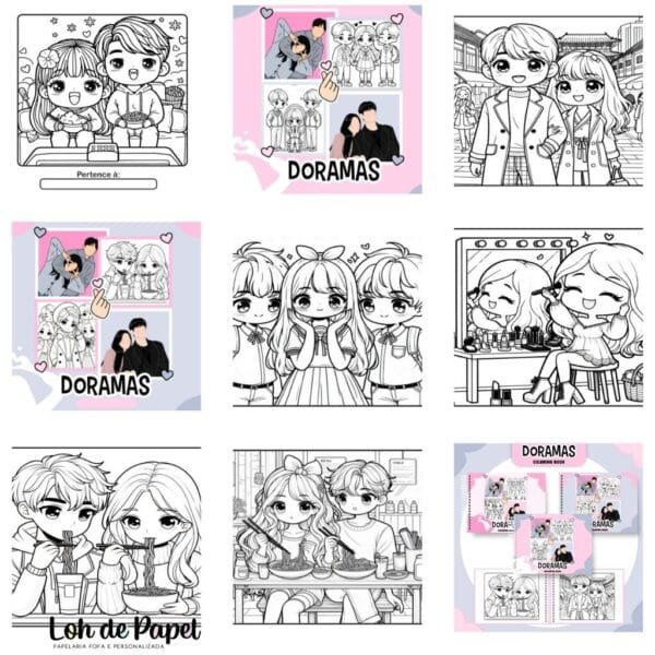 Livro de Colorir - Tema Doramas - Imagem 2