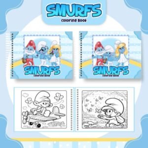 Livro de Colorir - Tema Smurfs