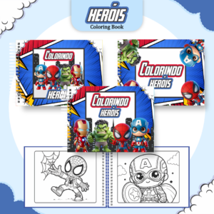 Livro de Colorir - Tema Heróis