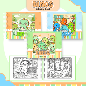 Livro de Colorir - Tema Dinos