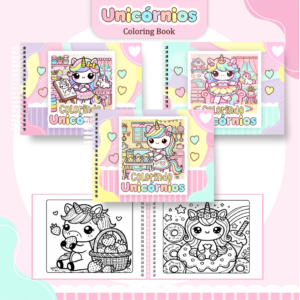 Livro de Colorir - Tema Unicórnios