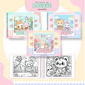 Livro de Colorir - Tema Bosque