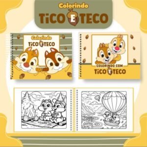 Livro de Colorir - Tema Tico e Teco