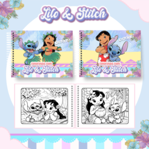 Livro de Colorir - Tema Lilo & Stitch