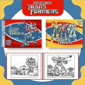 Livro de Colorir - Tema Transformers
