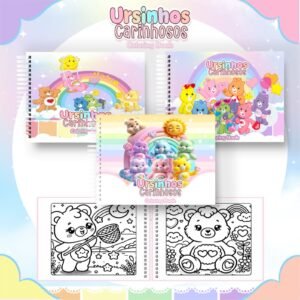 Livro de Colorir  - Tema Ursinhos Carinhosos