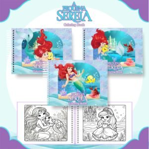 Livro de Colorir  - Tema A Pequena Sereia