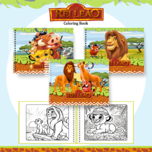 Livro de Colorir  - Tema Rei Leão