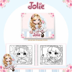 Livro de Colorir  - Tema Jolie