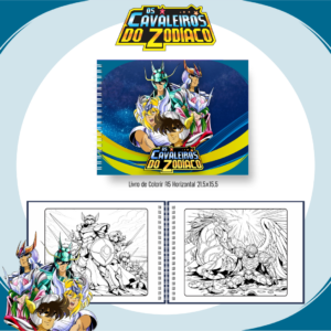 Livro de Colorir  - Tema Cavaleiros do Zodíaco