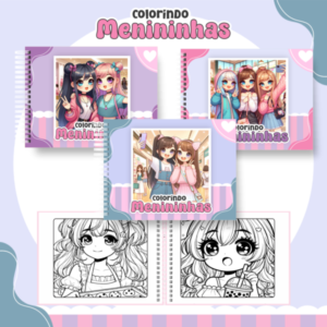 Livro de Colorir  - Tema Menininhas