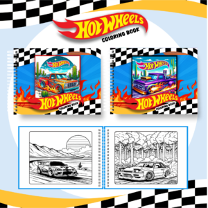 Livro de Colorir  - Tema Hot Wheels