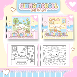 Livro de Colorir  - Tema CinnaMoroll