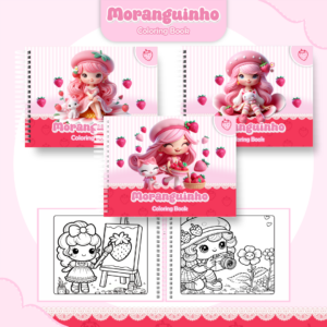 Livro de Colorir  - Tema Moranguinho