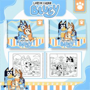 Livro de Colorir  - Tema Bluey