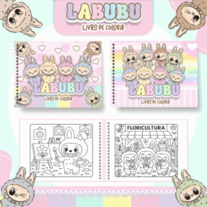 Livro de Colorir  - Tema Labubu
