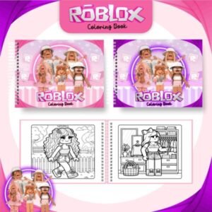 Livro de Colorir  - Tema Roblox Menina