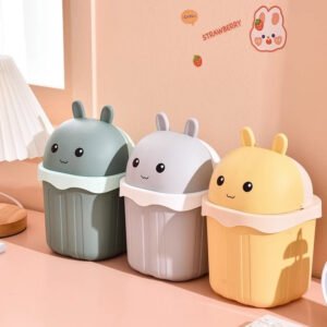 Mini Lixeira Fofa com Orelhinhas – Estilo Kawaii para Deixar Seu Espaço Mais Divertido!