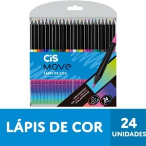 🎨 Lápis de Cor Cis Move – 24 Cores 🌈