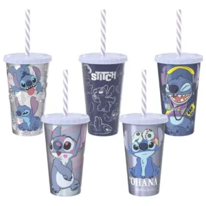 💙 Copo do Stitch com Canudo – 500ml 🐾